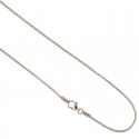 Collana in oro bianco 18Kt 750/1000 maglia coda di topo lucida unisex