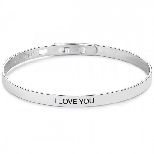 Bracciale Rigido con scrittaI Love You S'agapõ