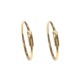 Yellow gold 18Carat unisex hoop earrings