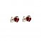 White gold 18 Kt 750/1000 with enamelled ladybugs earrings