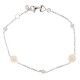 Bracciale in oro bianco 18Kt 750% con perle e zirconi