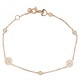 Rose gold 18 k with pearls and cubic zirconia bracelet