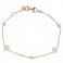 Rose gold 18 kt 750/1000 with pearls and cubic zirconia bracelet