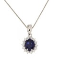 White gold 18Kt 750/1000 Princess necklace