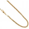 Gold 18 Kt 750/1000 shiny ear chain unisex necklace