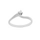 Solitaire woman ring 18 Kt 750/1000 white gold with diamond Kt 0.07