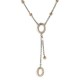 Collana in oro bianco e rosa 18Kt 750/1000 con zirconi bianchi e neri