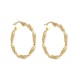 Yellow gold 18k 750/1000 Hoops Torchon woman earrings