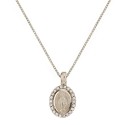 White gold 18k 750/1000 with Virgin Mary pendant woman necklace