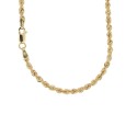 Yellow gold 18k 750/1000 interlaced chain unisex necklace