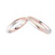 White and rose gold 18k 750/1000 with diamond Polello wedding rings 2838 DBR-UBR