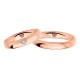 Rose gold 18k 750/1000 with heart shaped diamond Polello wedding rings 2977 DR-UR