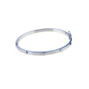 White gold 18Kt 750/1000 shiny man bangle