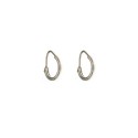 White gold 18k 750/1000 hoops type shiny earrings